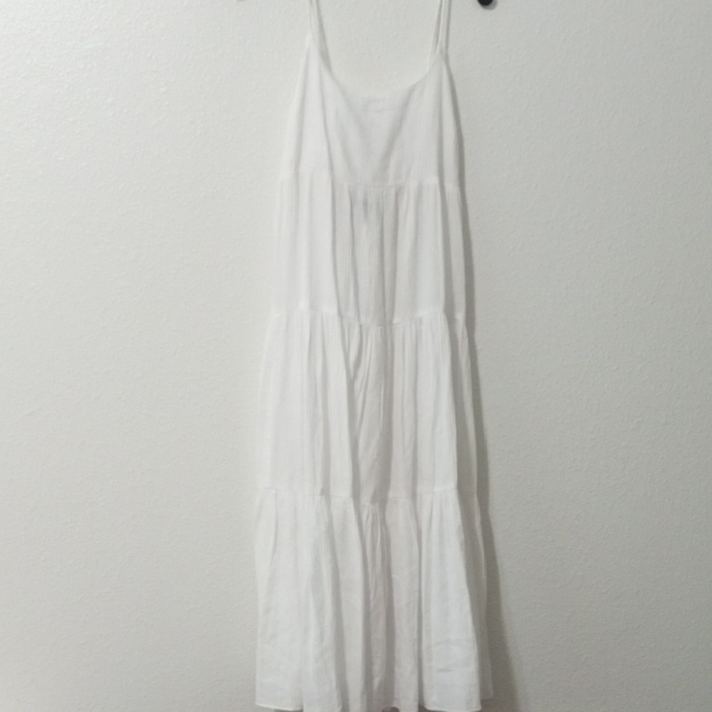 J Crew Ruffled Midi Slip Dress